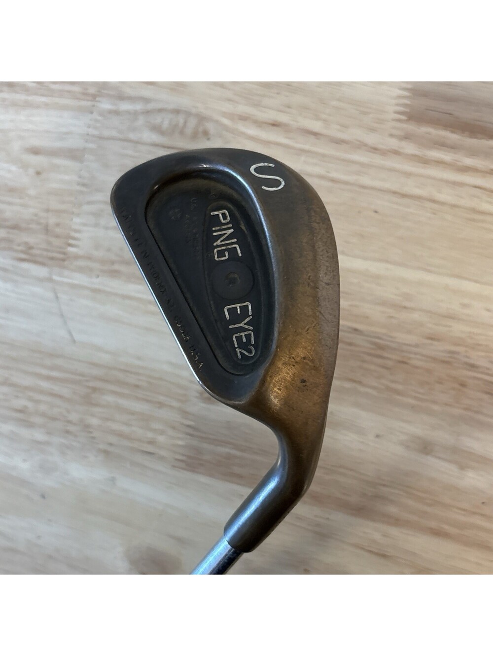 Ping Eye 2 BeCu Copper Black Dot SW Sand Wedge Karsten Microtaper Steel Stiff